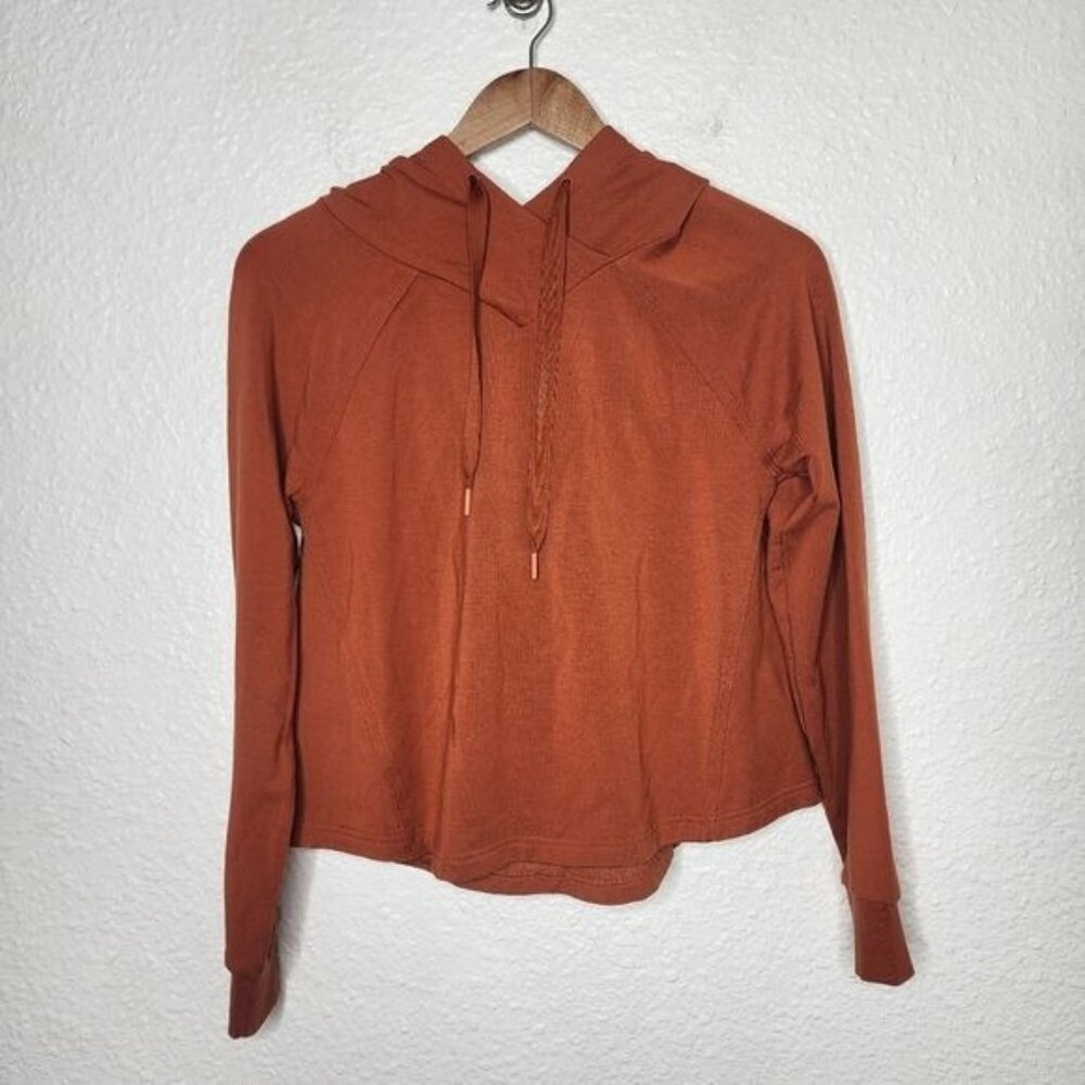 Athleta Boardwalk High Hip Hoodie in Canyon Orange Women's Size XXS